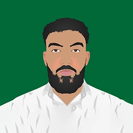 Cartoon of Qasim Siddiq, SAAS Sales Executive at Landlord Vision